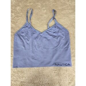 Nautica Intimates Seamless Crop Tank Top Lavender Spaghetti Straps XL